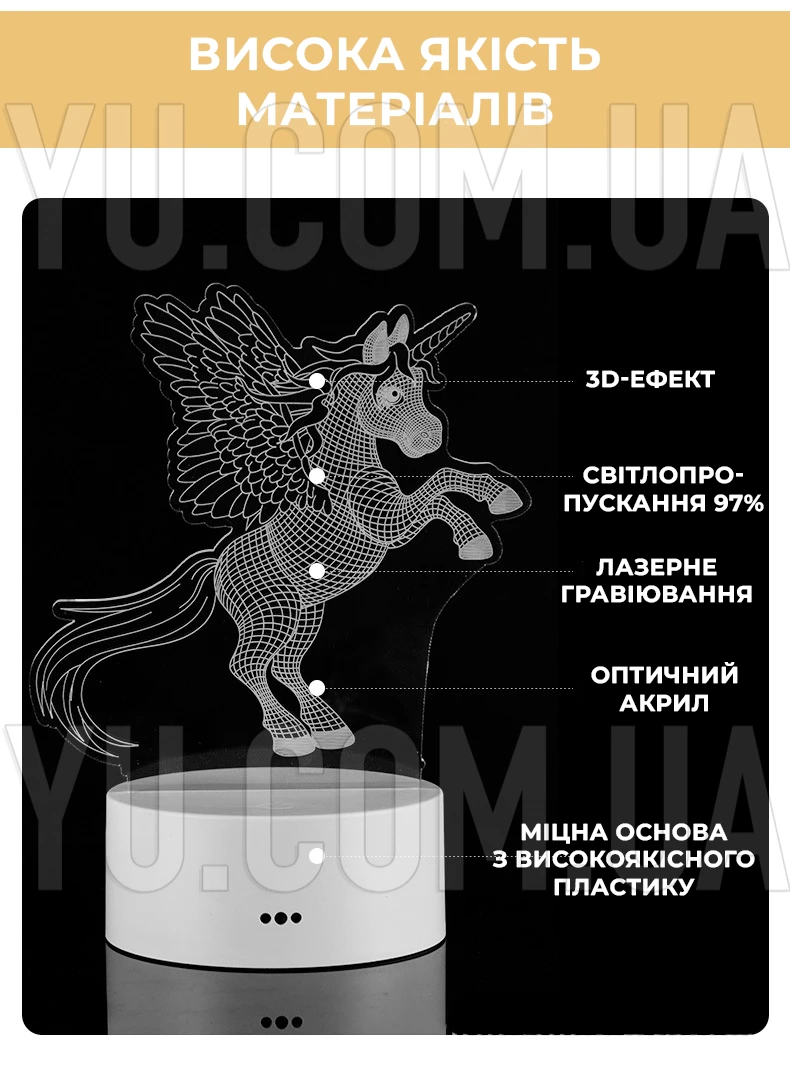 Светильник-ночник сердца 3D I LOVE YOU